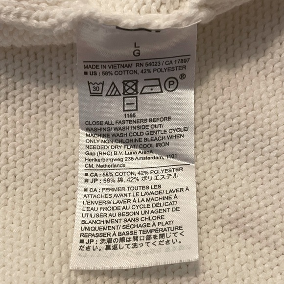 Banana Republic Cream Cardigan Sweater V-Neck Knit - Picture 2 of 11